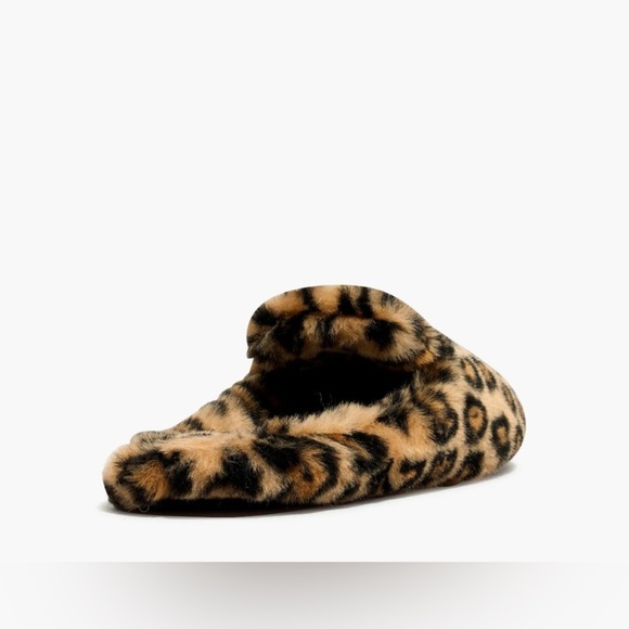 Madewell The Loafer Scuff Slipper in Leopard Faux-Fur size 7 NEW - Picture 4 of 9